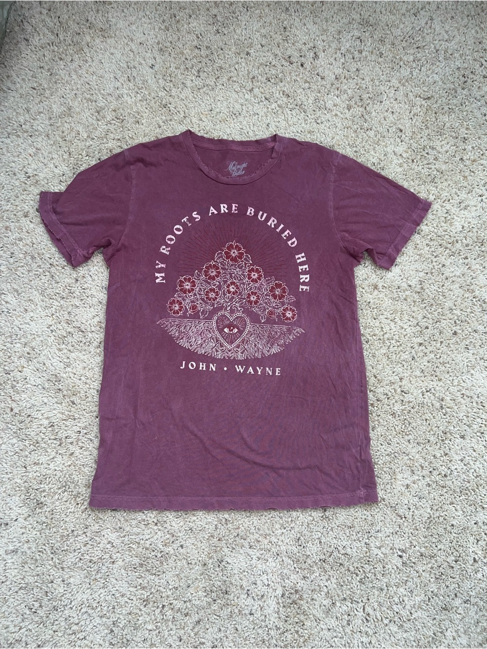 Midnight Rider Burgundy Short Sleeve Graphic Tee
